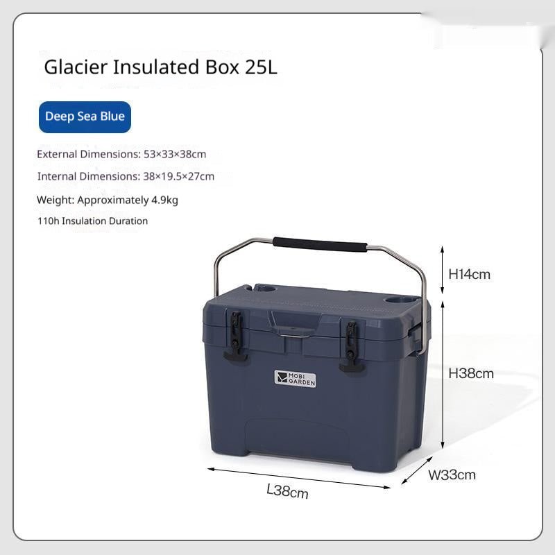 Glacière voiture 25L en PP — Boîte isotherme légère pour camping et pique-niques - IVOIRART.COM