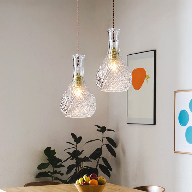 Glass bottle chandelier - IVOIRART.COM