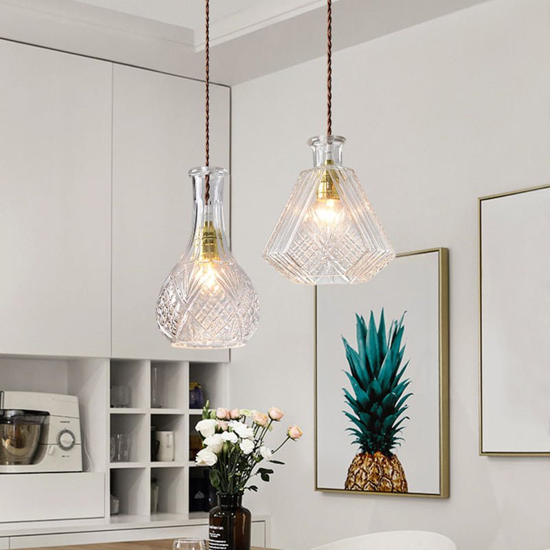 Glass bottle chandelier - IVOIRART.COM