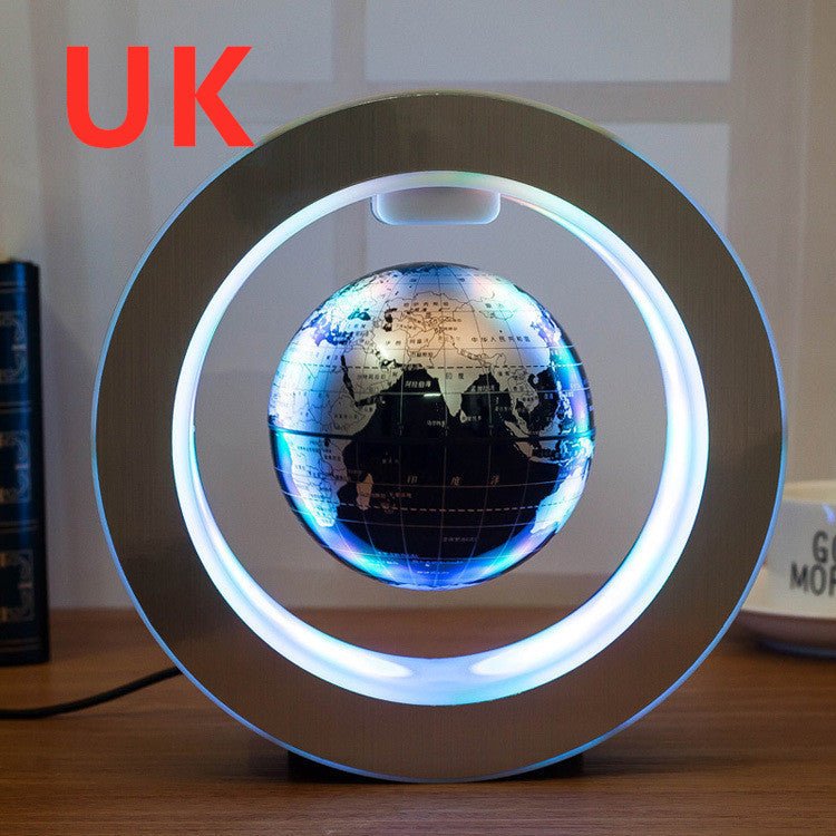 Globe Magnétique Rond en Flottaison avec Carte du Monde LED Anti - Gravité Magique - IVOIRART.COM