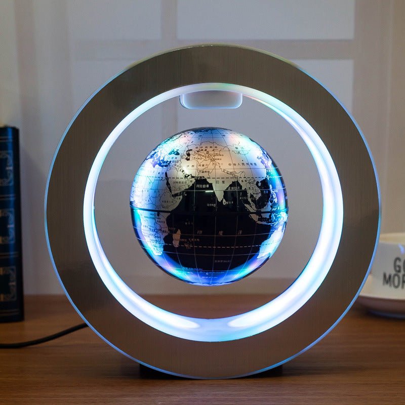 Globe Magnétique Rond en Flottaison avec Carte du Monde LED Anti - Gravité Magique - IVOIRART.COM