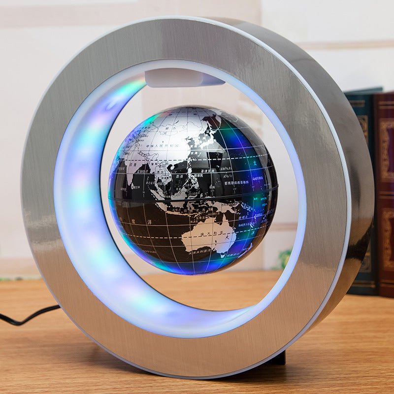 Globe Magnétique Rond en Flottaison avec Carte du Monde LED Anti - Gravité Magique - IVOIRART.COM