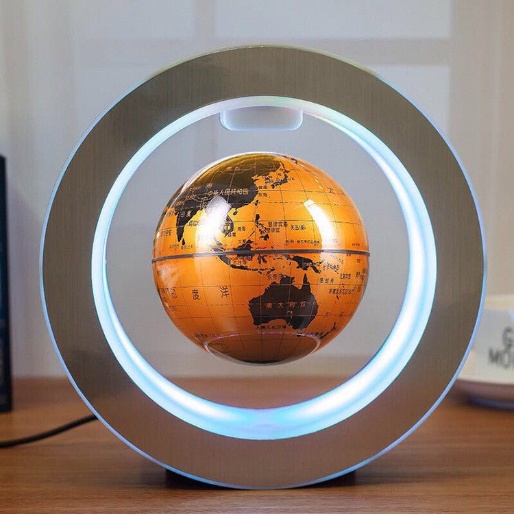 Globe Magnétique Rond en Flottaison avec Carte du Monde LED Anti - Gravité Magique - IVOIRART.COM
