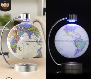 Globe suspendu magnétique de 20 cm pour bureau, décoration et cadeau d’entreprise original - IVOIRART.COM