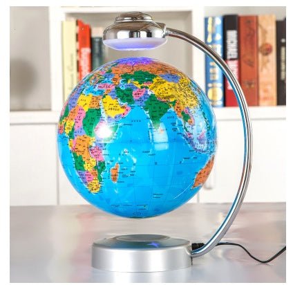 Globe suspendu magnétique de 20 cm pour bureau, décoration et cadeau d’entreprise original - IVOIRART.COM