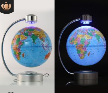 Globe suspendu magnétique de 20 cm pour bureau, décoration et cadeau d’entreprise original - IVOIRART.COM