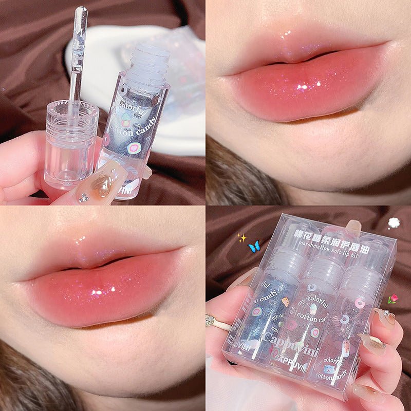 Gloss à Lèvres Transparent Cappuvini Cotton Candy - Baume Lèvres Doux et Brillant - IVOIRART.COM