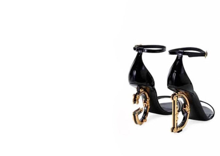 Gold high heels - IVOIRART.COM