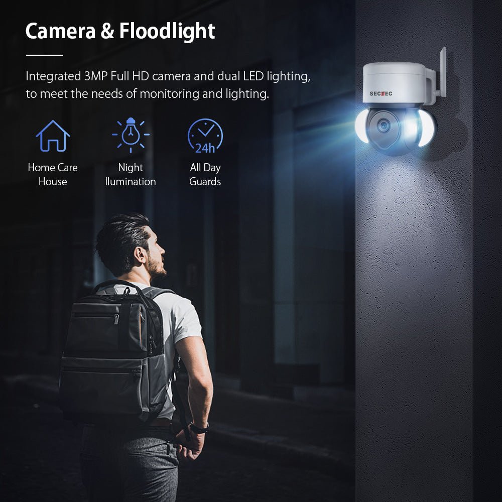 Graffiti 4G Outdoor Surveillance Camera Courtyard Lighting - IVOIRART.COM