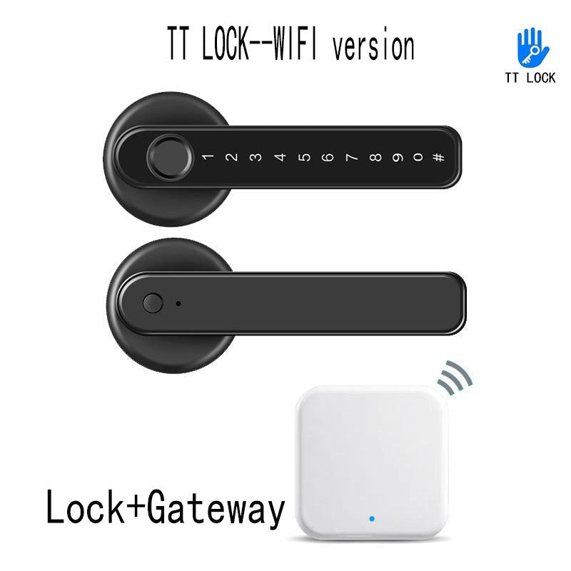 Graffiti Smart Spherical Door Handle Lock Wooden Door Fingerprint Password Lock - IVOIRART.COM