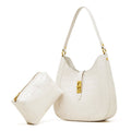 Grand sac à bandoulière et porté croisé femme, cuir verni vachette effet crocodile, grande capacité - IVOIRART.COM
