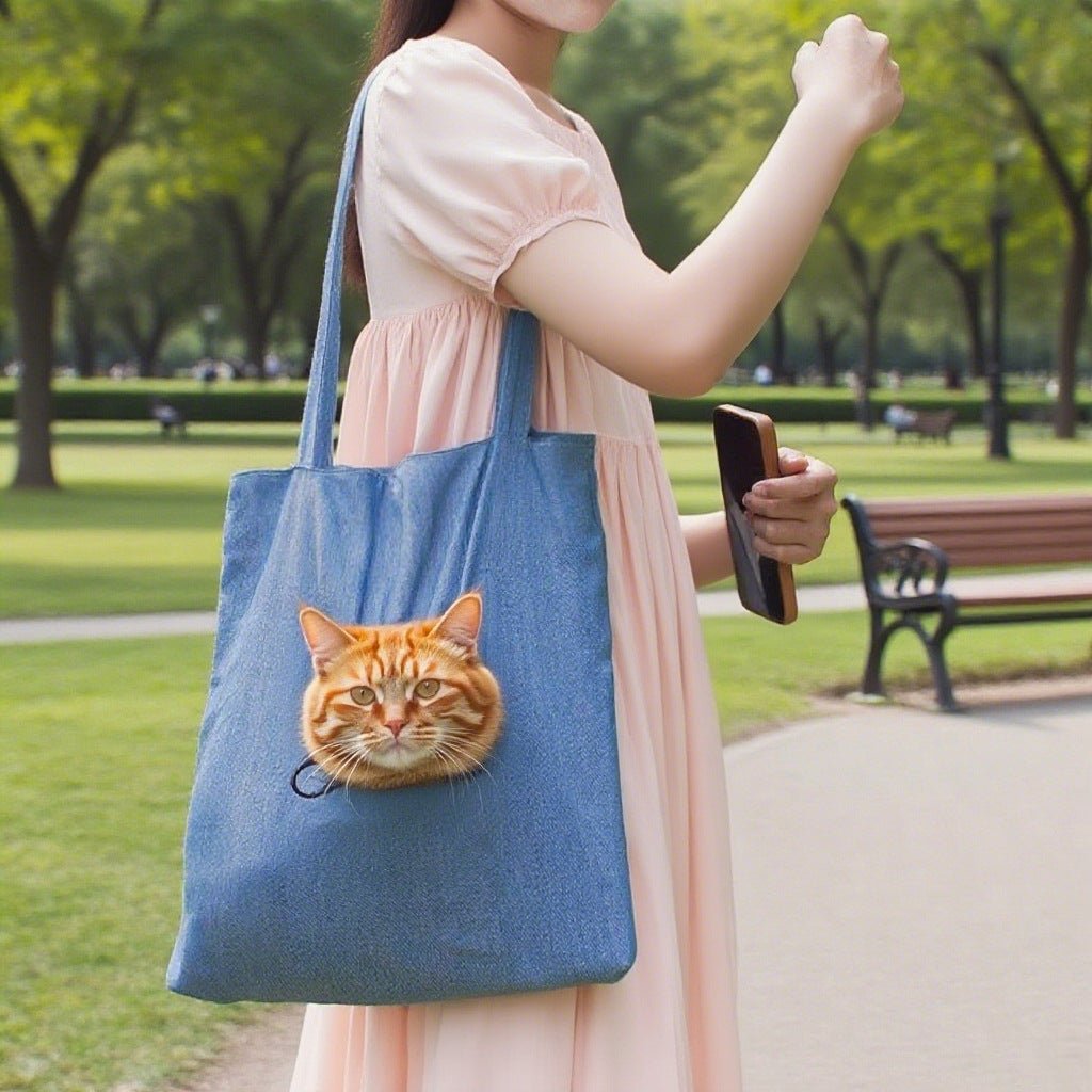 Grand sac de transport en toile avec ouverture supérieure pour animaux de compagnie - IVOIRART.COM
