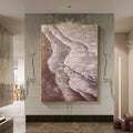 Grande peinture à l'huile abstraite faite main, vagues texturées toile moderne!! - IVOIRART.COM