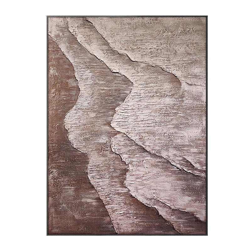 Grande peinture à l'huile abstraite faite main, vagues texturées toile moderne!! - IVOIRART.COM
