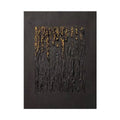 Grande peinture abstraite noire faite main avec texture dorée pour salon moderne - IVOIRART.COM