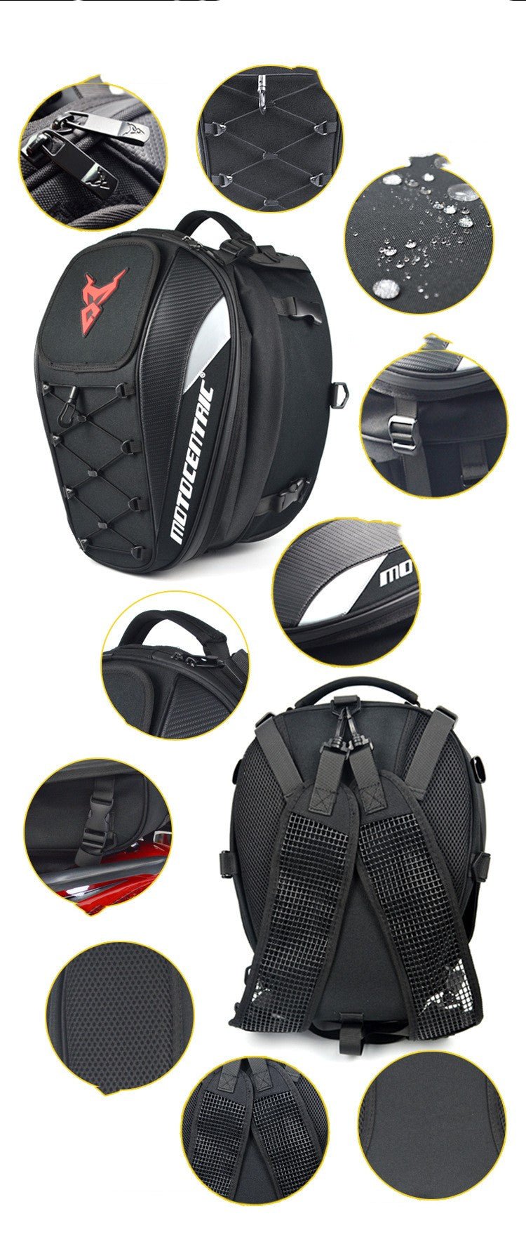Grande sacoche arrière pour motocycliste avec grande capacité de rangement, adaptée au casque - IVOIRART.COM