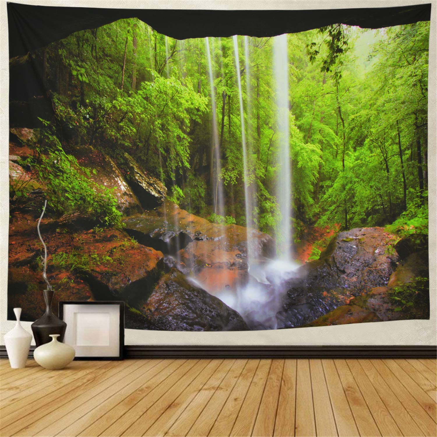 Grande Tenture Murale Forêt Naturelle Magnifique Style Hippie Bohème Mandala - IVOIRART.COM