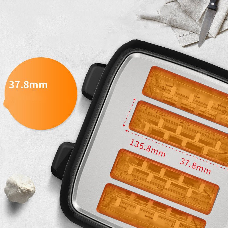 Grille-pain automatique multifonction à quatre fentes pour usage domestique - IVOIRART.COM