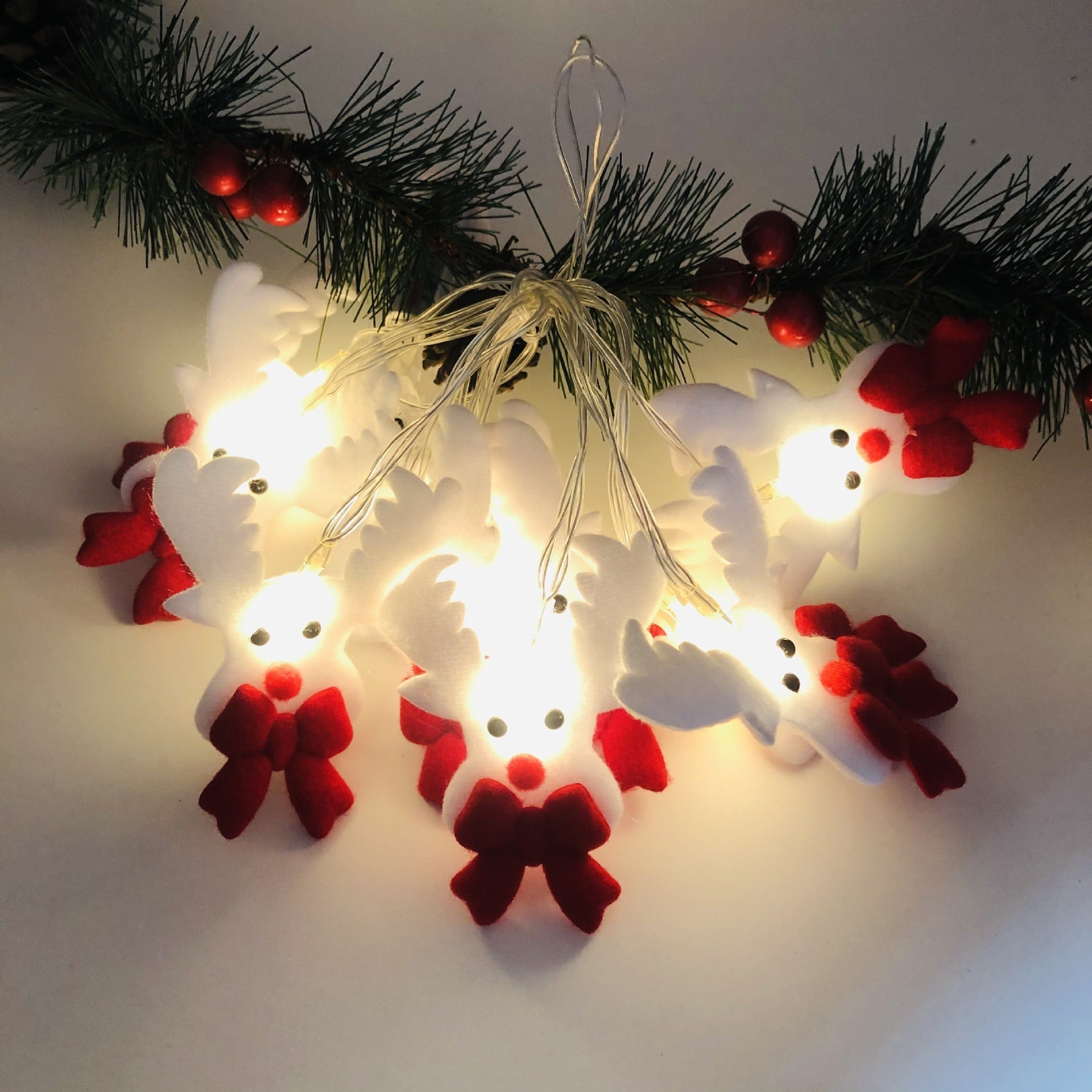 Guirlande lumineuse à LED bonhomme de neige Noël décoration pour maison Fête - IVOIRART.COM