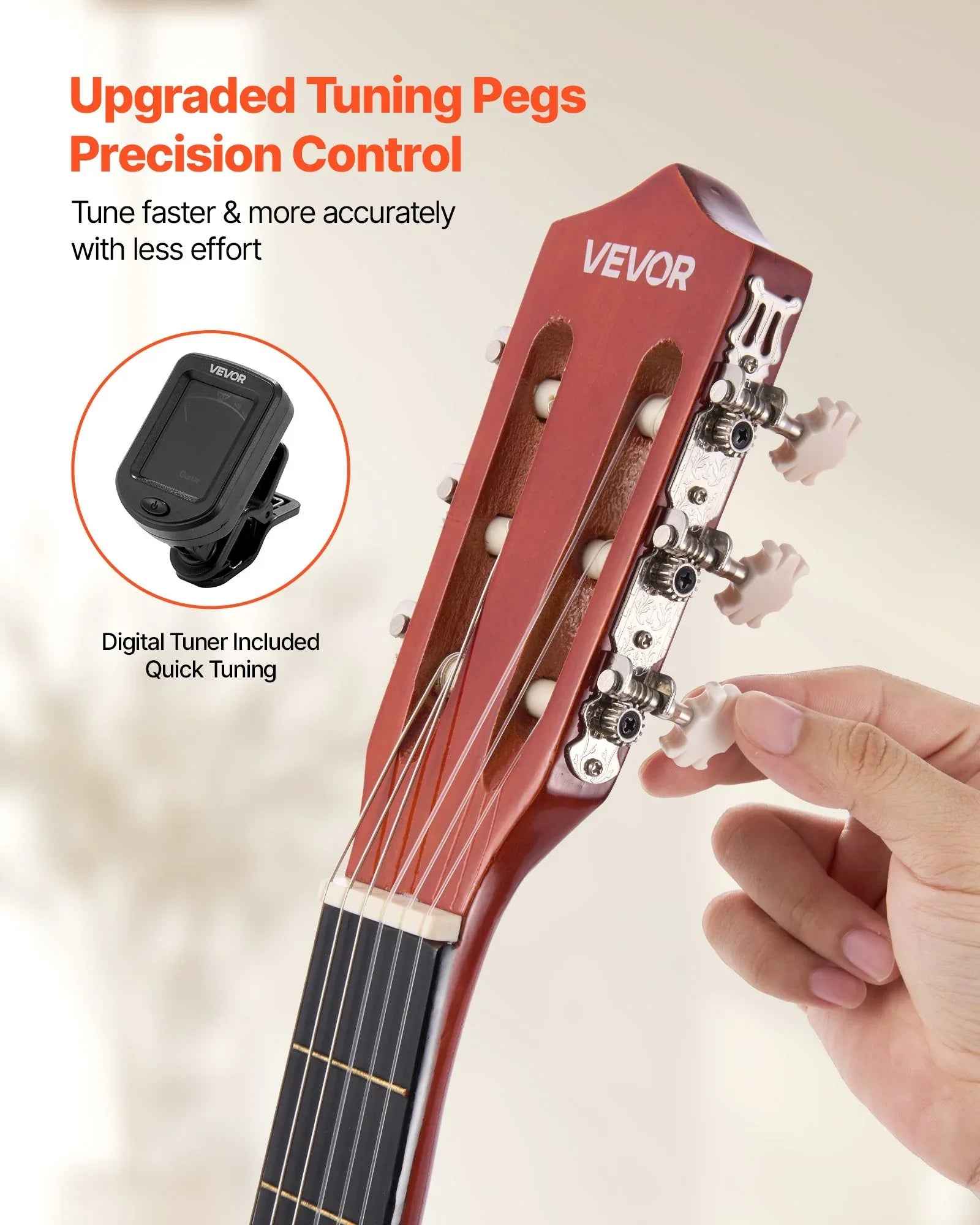 Guitare Classique 38 pouces – Kit de démarrage en bois pour débutants, cordes nylon, étui, sangle, accordeur, corde supplémentaire, médiator, Capo, bois tilleul, finition Sunburst - IVOIRART.COM