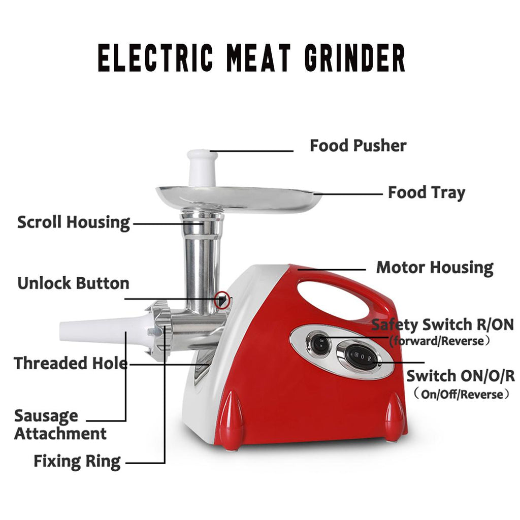 Hachoir à viande électrique multifonction avec moteur puissant 800W et design moderne - IVOIRART.COM
