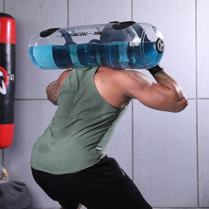 Haltère d'entraînement transparent cylindrique supportant le poids fitness 5-35 kg - IVOIRART.COM