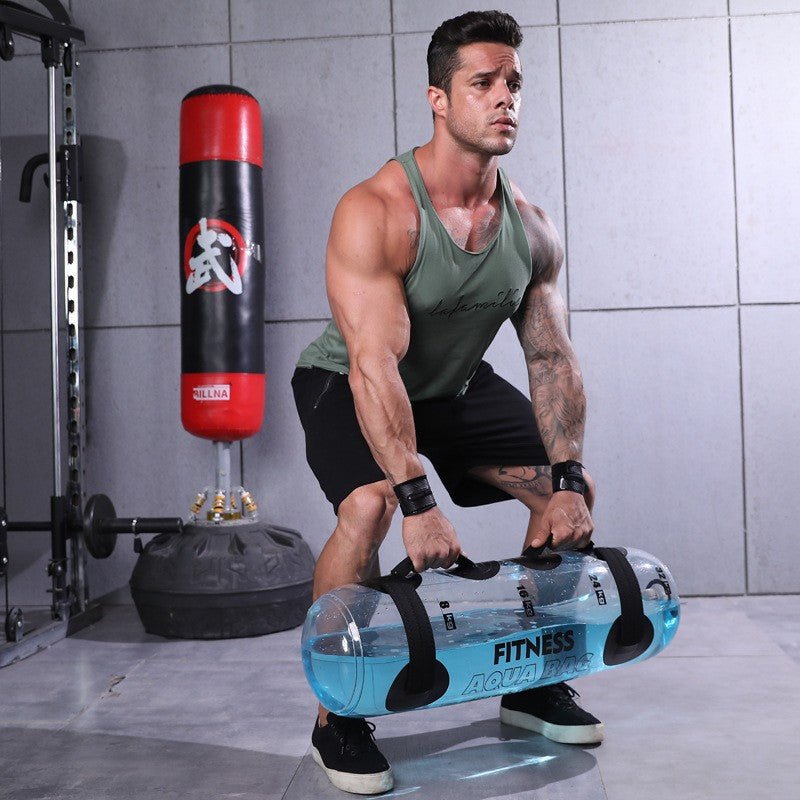 Haltère d'entraînement transparent cylindrique supportant le poids fitness 5-35 kg - IVOIRART.COM