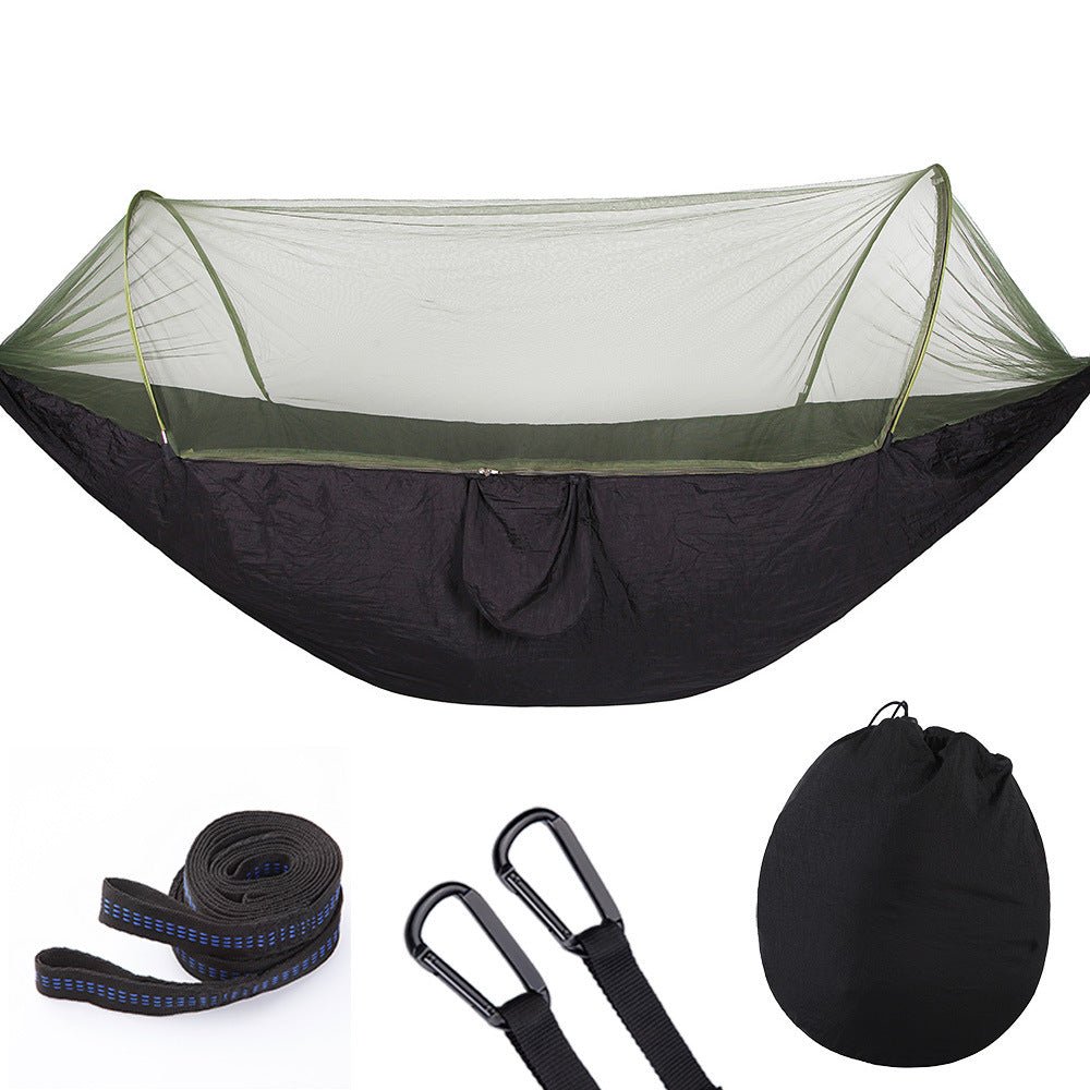 Hamac Automatique à Ouverture Rapide avec Moustiquaire Intégrée Confortable - IVOIRART.COM