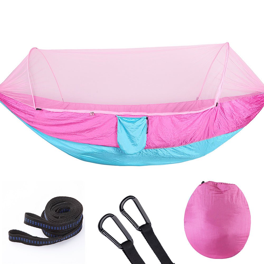 Hamac Automatique à Ouverture Rapide avec Moustiquaire Intégrée Confortable - IVOIRART.COM