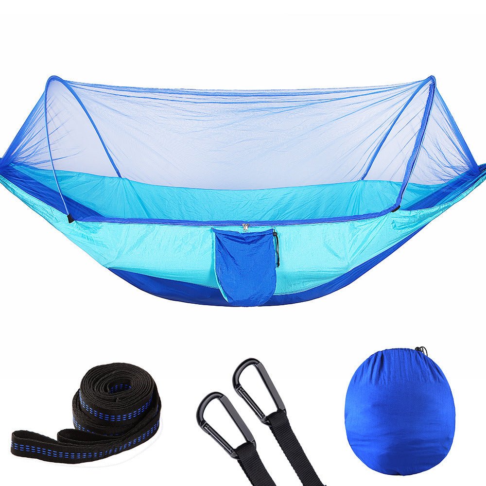 Hamac Automatique à Ouverture Rapide avec Moustiquaire Intégrée Confortable - IVOIRART.COM