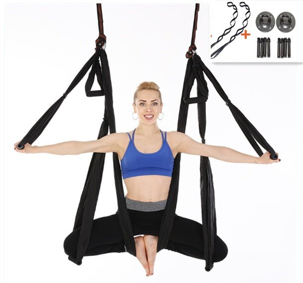 Hamac de Yoga Antigravité - Suspendu, Robuste et Multi-couleurs pour Fitness Aérien - IVOIRART.COM