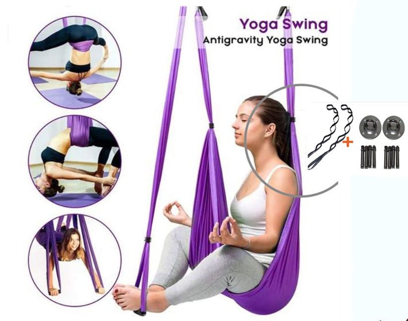 Hamac de Yoga Antigravité - Suspendu, Robuste et Multi-couleurs pour Fitness Aérien - IVOIRART.COM