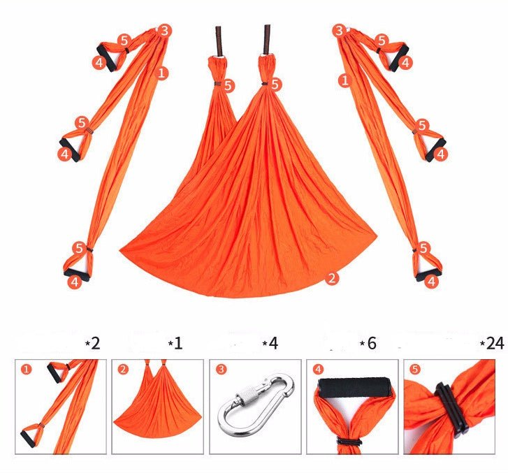 Hamac de Yoga Antigravité - Suspendu, Robuste et Multi-couleurs pour Fitness Aérien - IVOIRART.COM