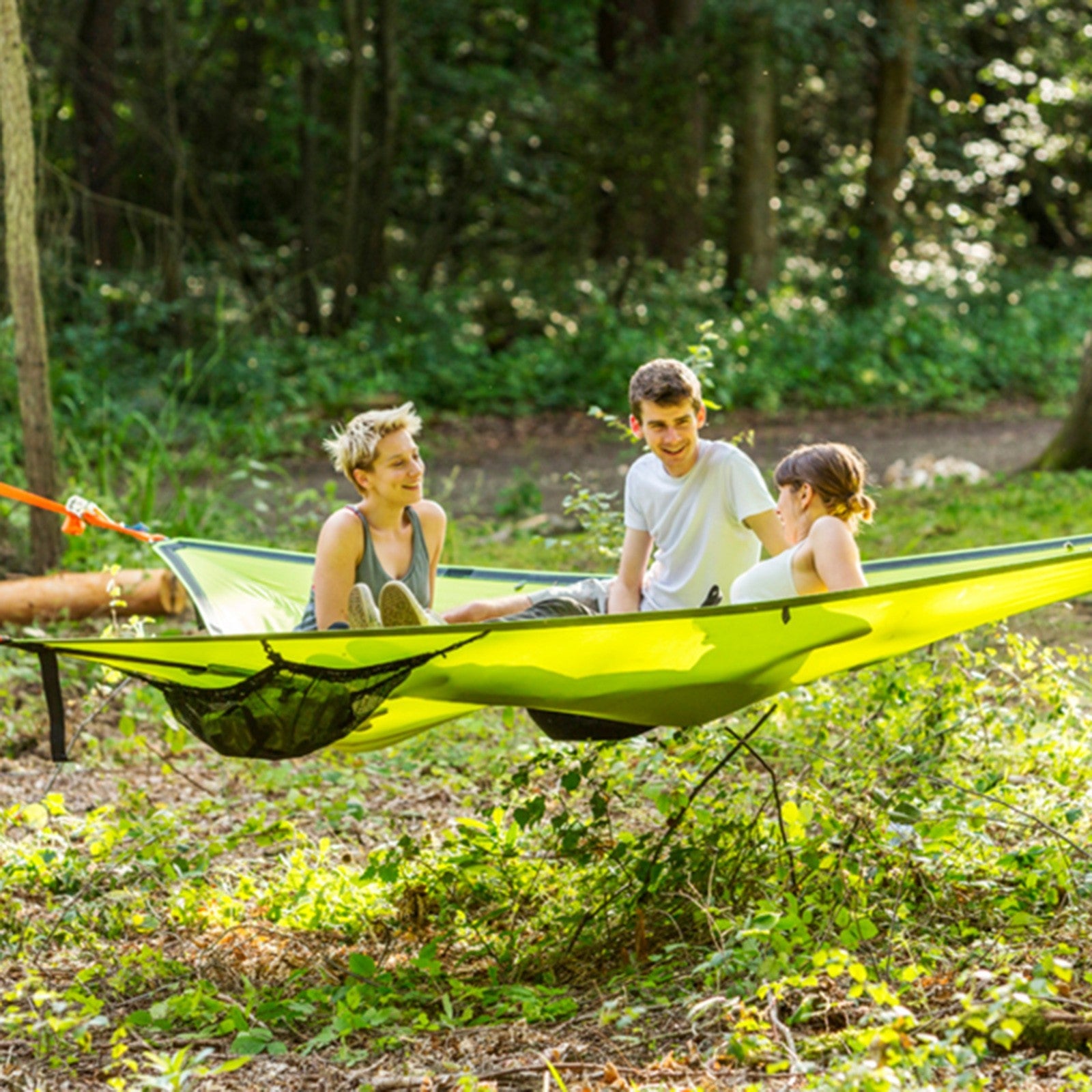 Hamac Multi-personnes Design Triangulaire Portable Tapis Aérien Multifonction 3 Points - IVOIRART.COM
