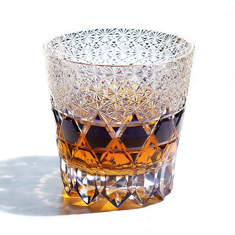 Hand Carved Crystal Glass Whiskey Glass - IVOIRART.COM