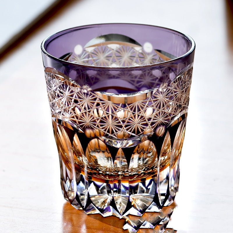 Hand Carved Crystal Glass Whiskey Glass - IVOIRART.COM