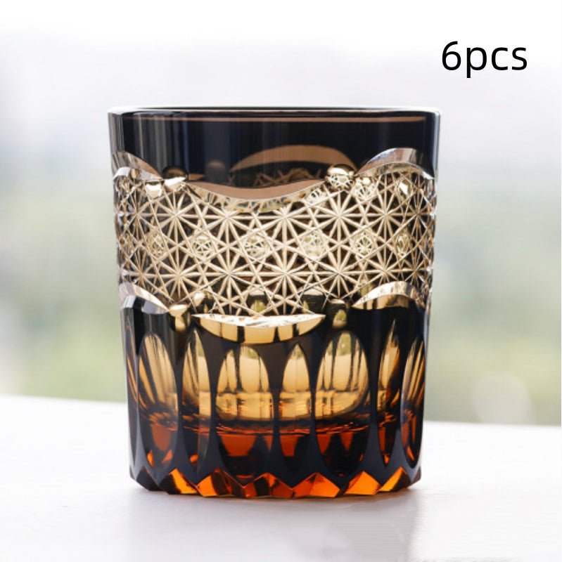 Hand Carved Crystal Glass Whiskey Glass - IVOIRART.COM