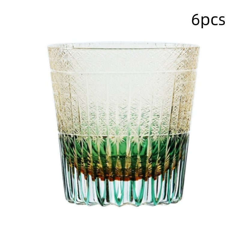 Hand Carved Crystal Glass Whiskey Glass - IVOIRART.COM