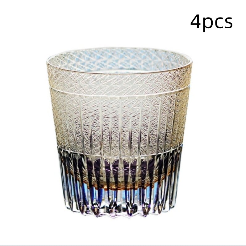 Hand Carved Crystal Glass Whiskey Glass - IVOIRART.COM