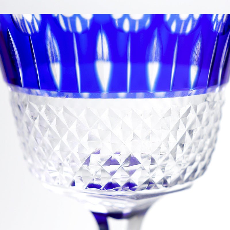 Hand Carved Red Wine Glass Crystal Glass - IVOIRART.COM