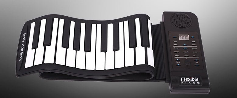 Hand roll piano 61 key folding piano thickening hand feel portable roll piano beginner keyboard - IVOIRART.COM