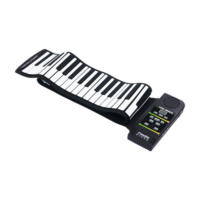 Hand roll piano 61 key folding piano thickening hand feel portable roll piano beginner keyboard - IVOIRART.COM