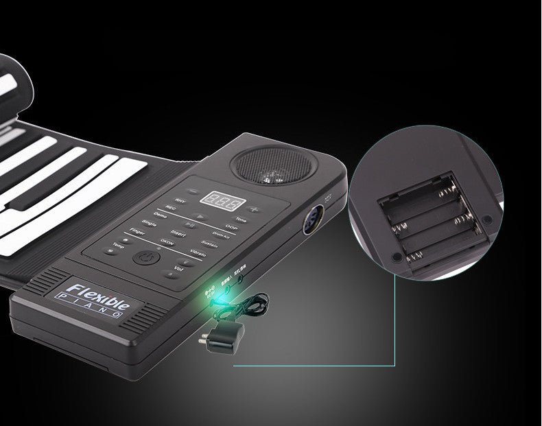 Hand roll piano 61 key folding piano thickening hand feel portable roll piano beginner keyboard - IVOIRART.COM