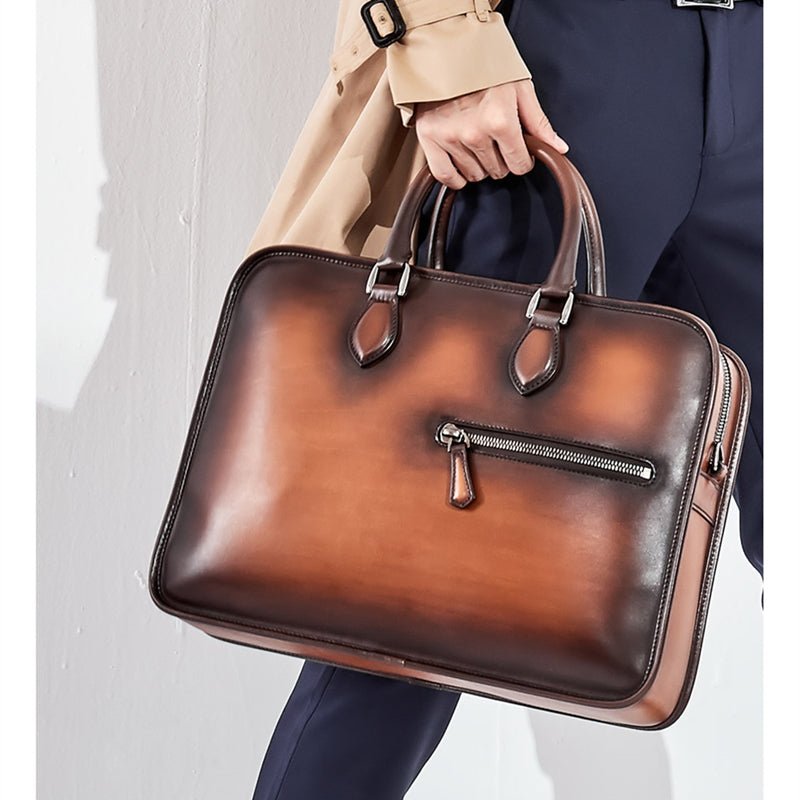 Hand-rubbed Vintage Business Bag - IVOIRART.COM