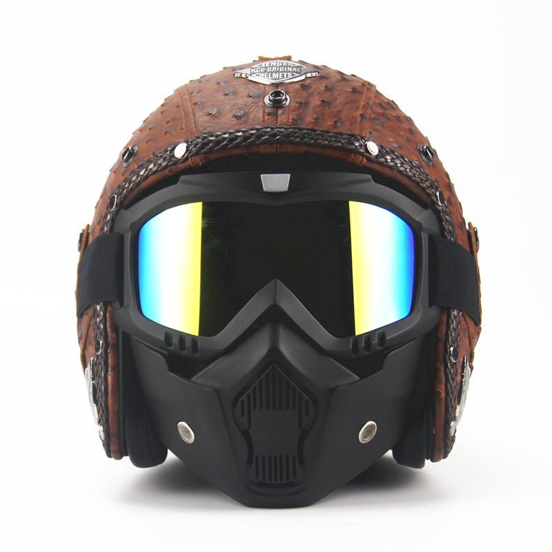 Handmade four seasons characteristic retro Halley helmet - IVOIRART.COM