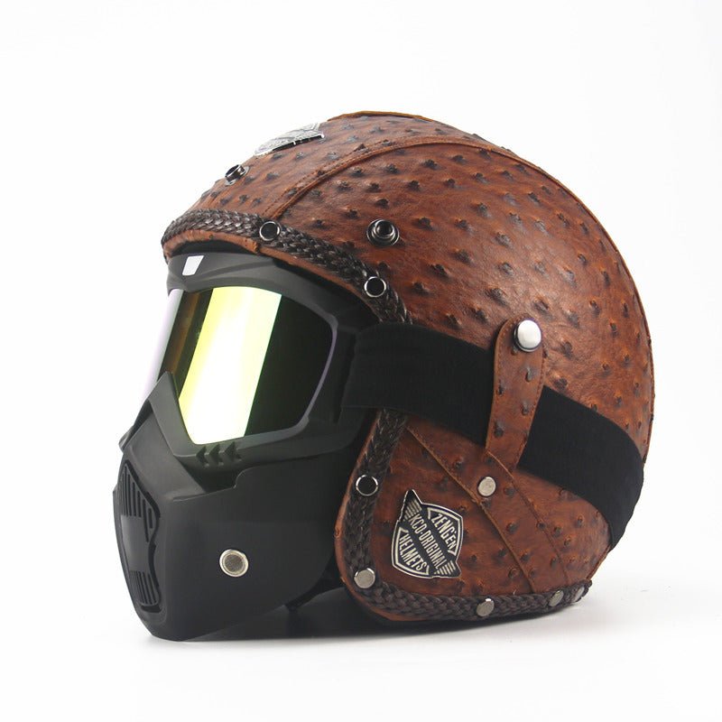 Handmade four seasons characteristic retro Halley helmet - IVOIRART.COM
