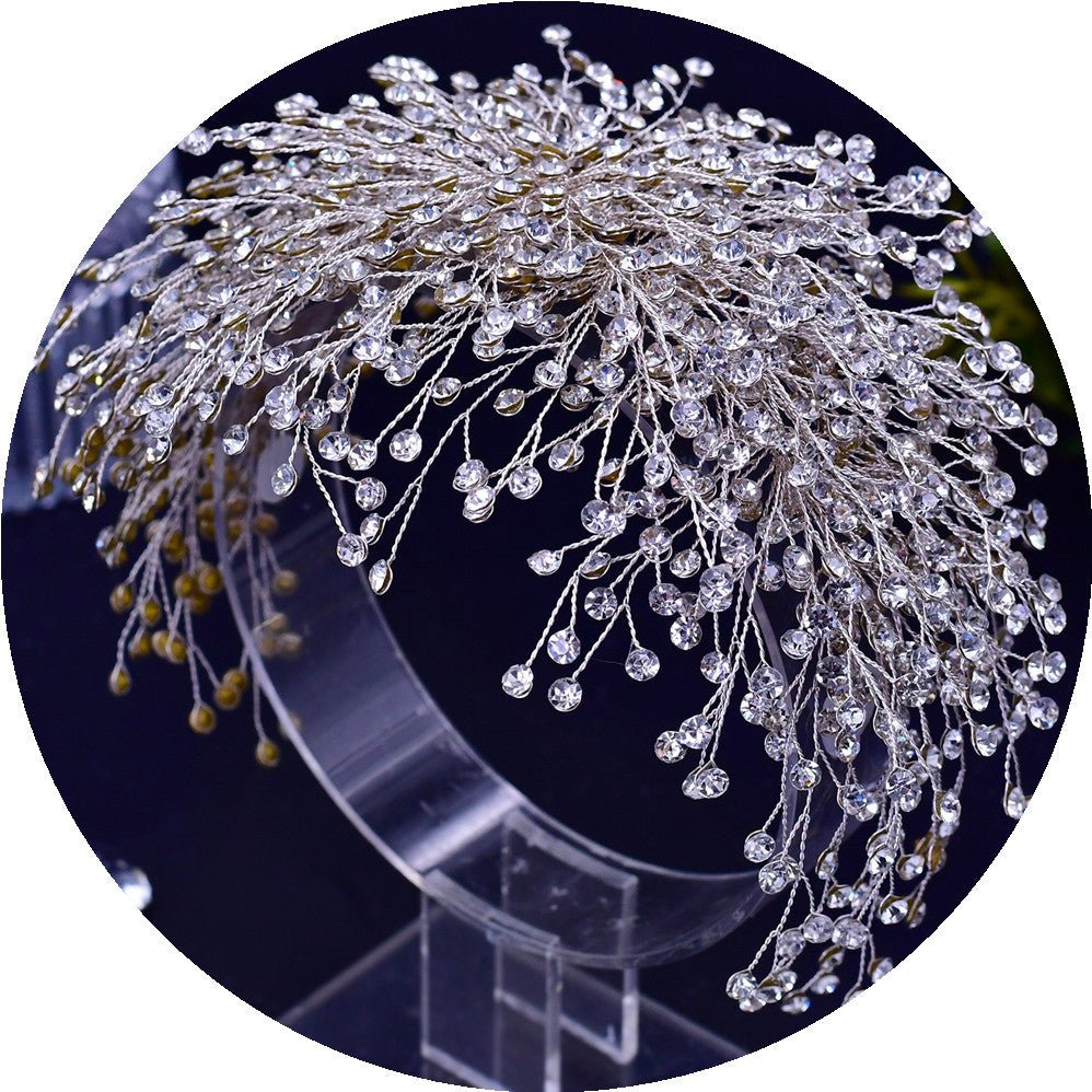 Handmade Rhinestone Headdress Wedding Hair Accessories - IVOIRART.COM