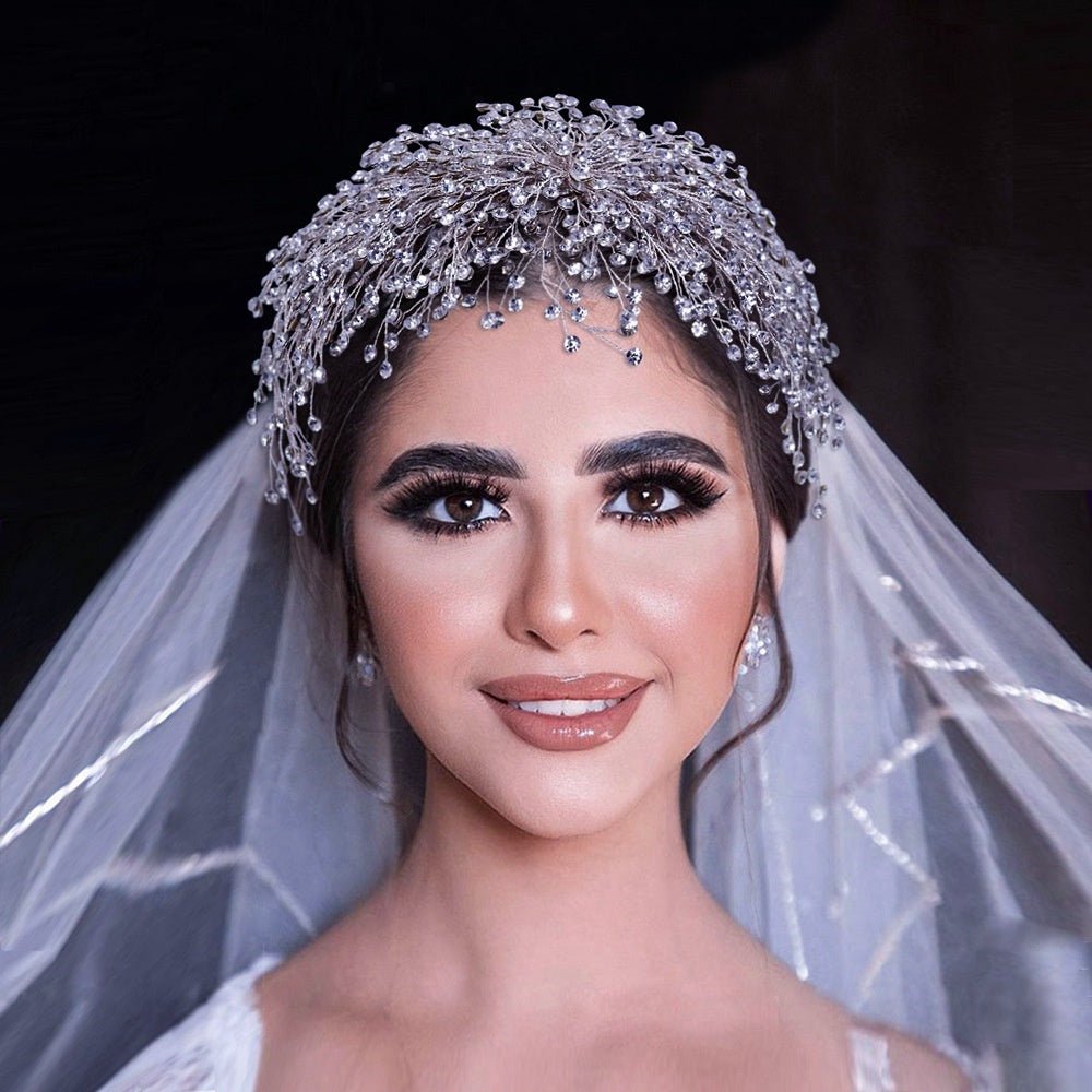 Handmade Rhinestone Headdress Wedding Hair Accessories - IVOIRART.COM