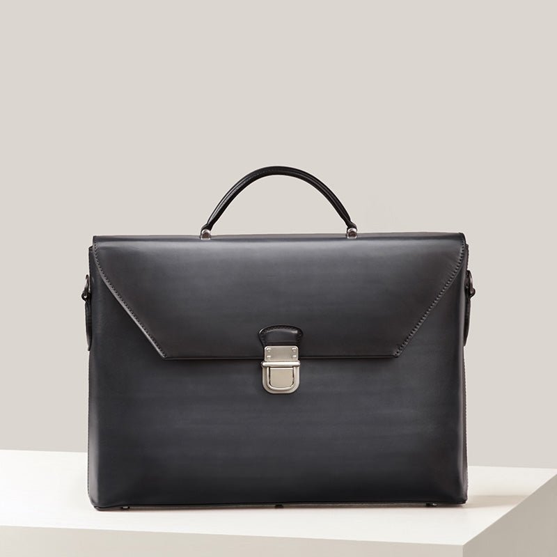Handmade Vintage Crossbody Flap Business Bag - IVOIRART.COM