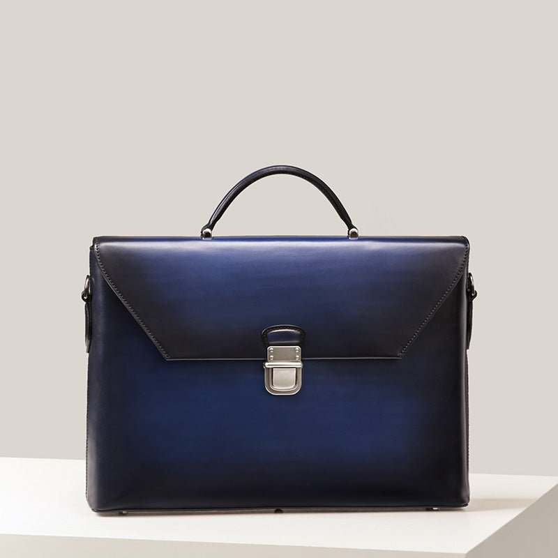Handmade Vintage Crossbody Flap Business Bag - IVOIRART.COM